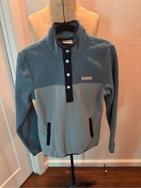 Columbia Blue Fleece Pullover Jacket